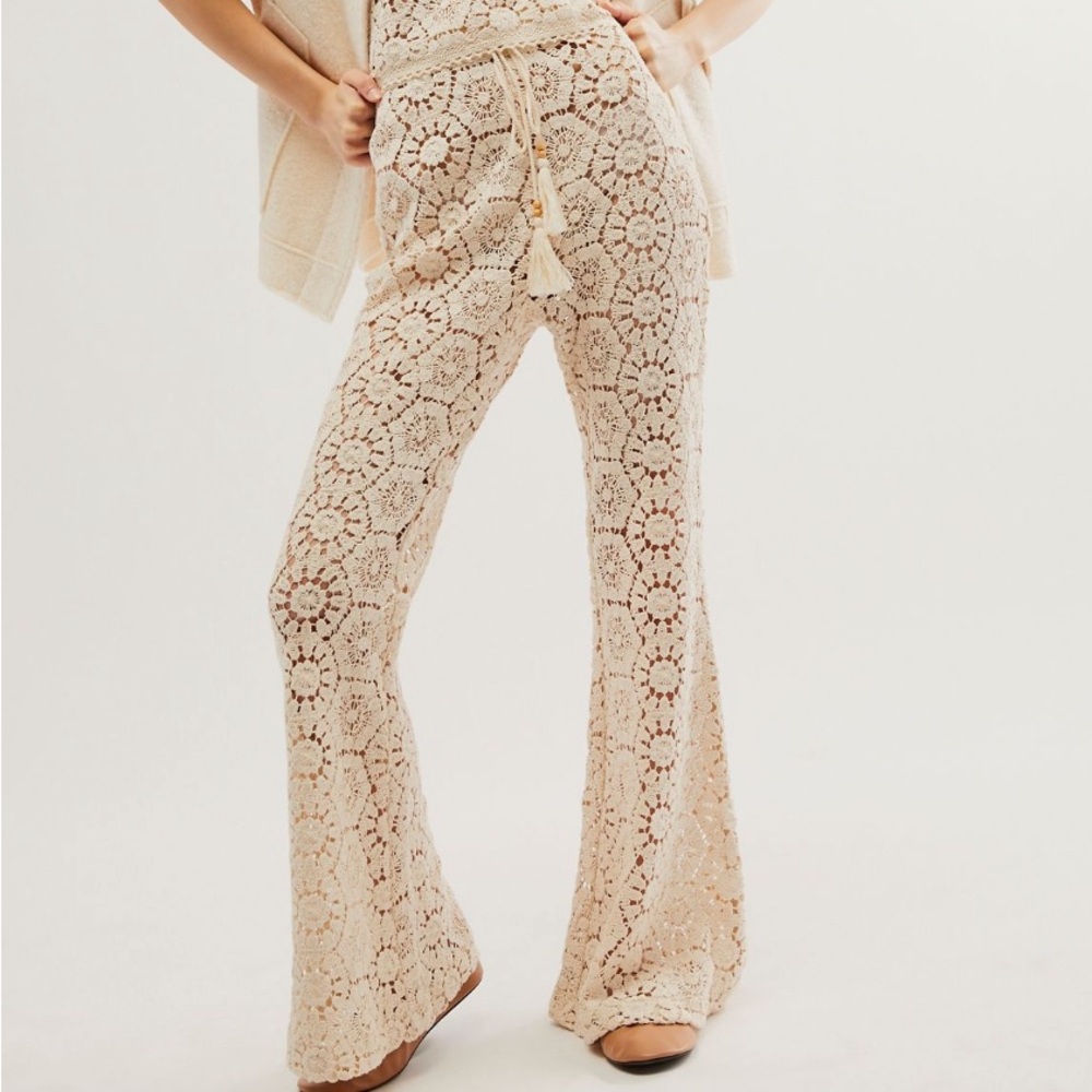 Spell Helena Crochet Lace Bell Pants